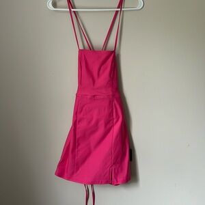 Lulus hot pink mini lace up dress, XS